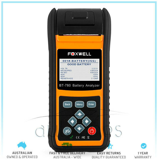 Foxwell BT-780 Auto Battery Analyzer Tester 12V/24V Car Battery Diagnostic Tool