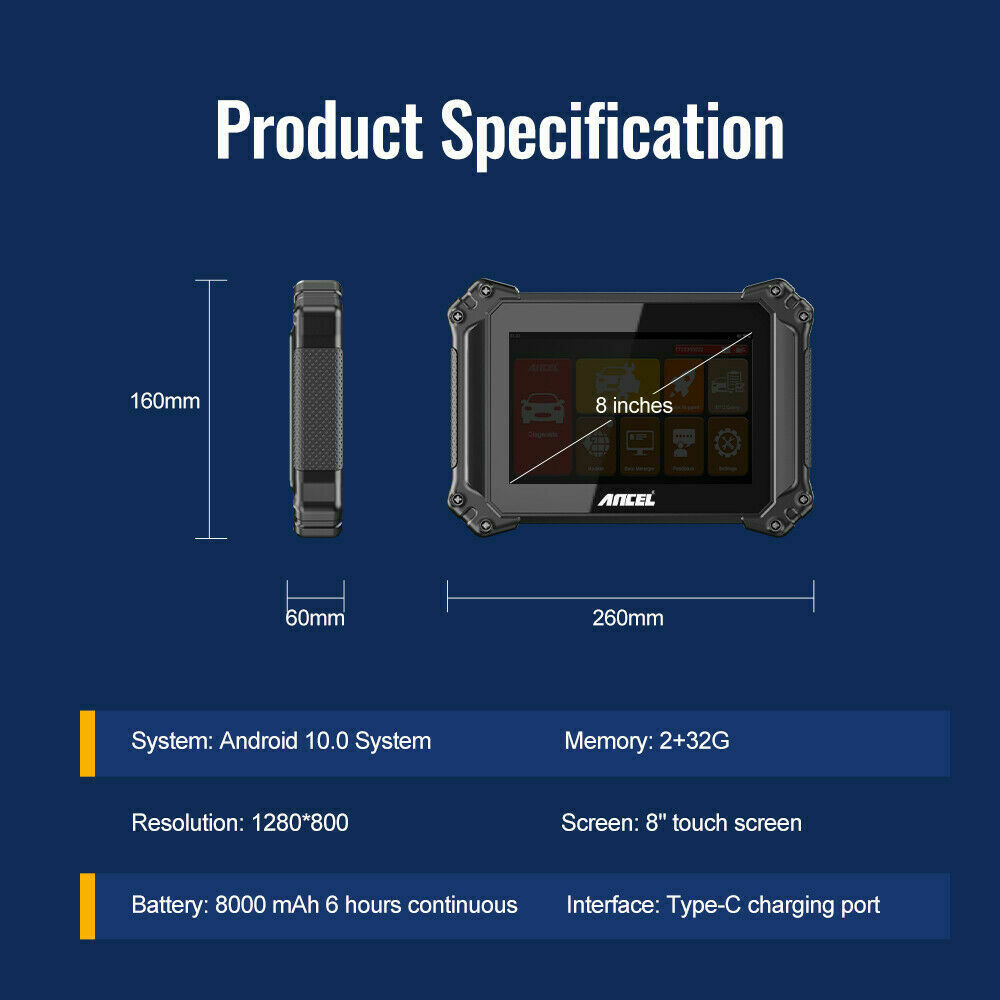 Ancel V6 OBD2 Scanner Car Code Reader Full System