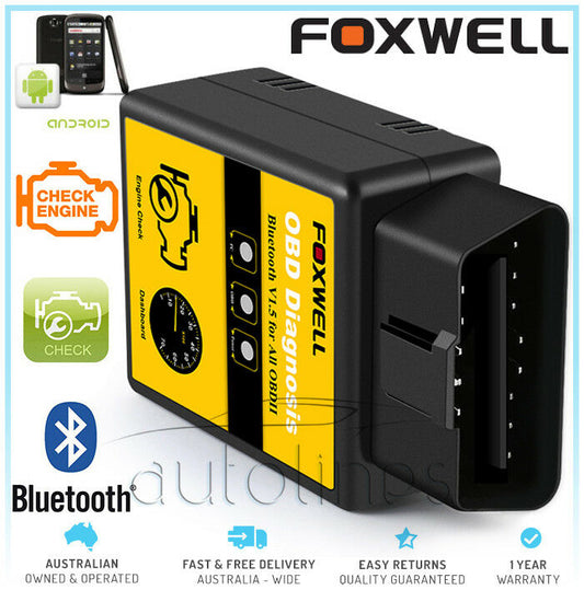 FOXWELL Bluetooth OBDII Scan Tool Android Car Engine Data Diagnostic Code Reader