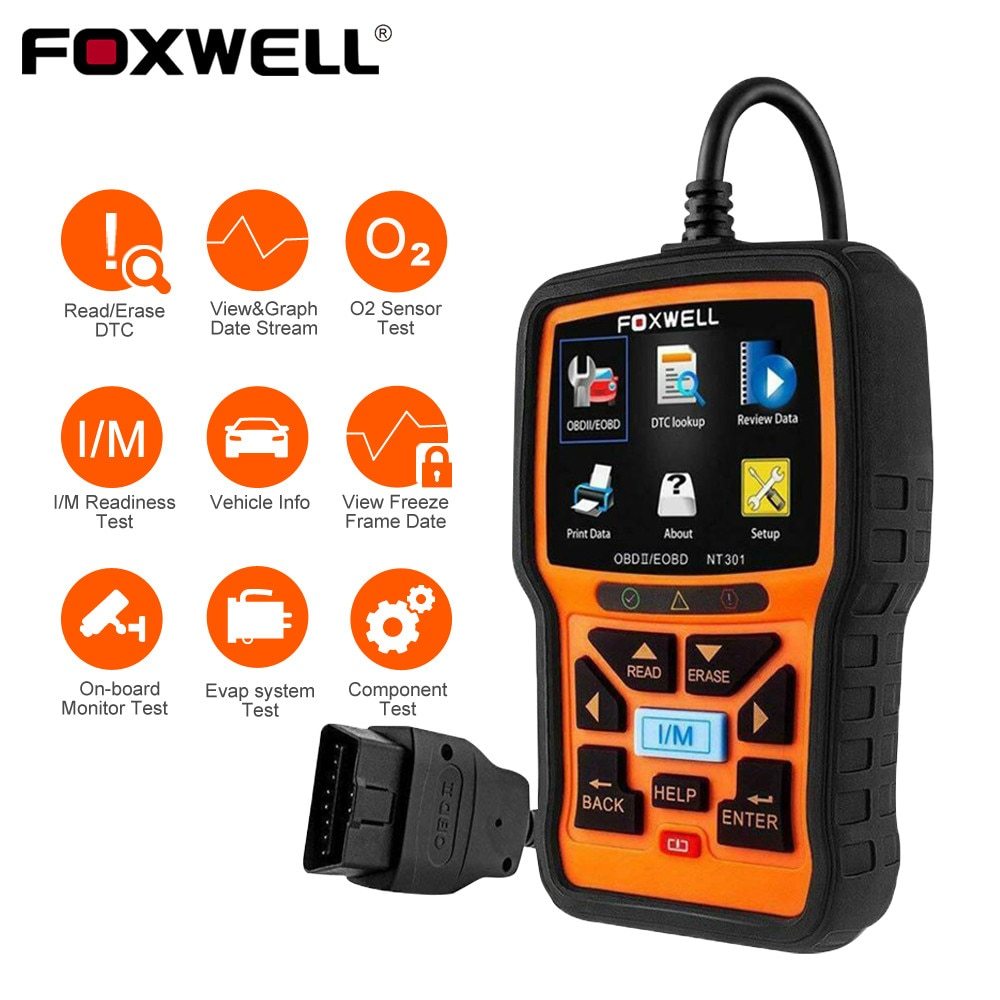 Foxwell NT301 OBDII/EOBD Diagnostic Code Reader and Scanner