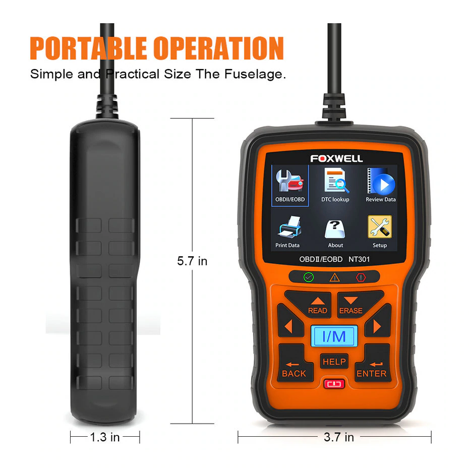 Foxwell NT301 OBDII/EOBD Diagnostic Code Reader and Scanner