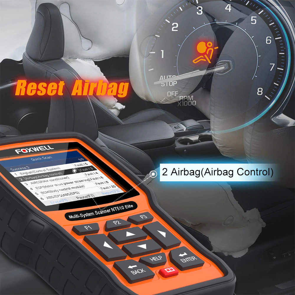 FOXWELL NT510 Full System OBD2 Auto Fault Code Reader Reset Diagnostic Scan Tool Fits CITREON