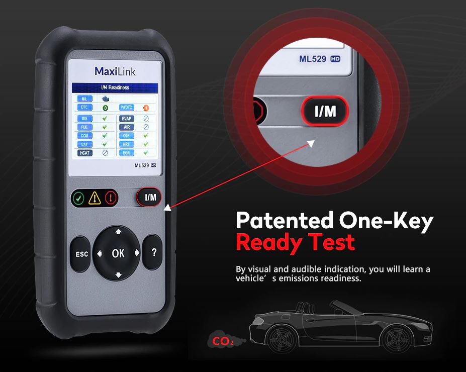 Autel MaxiLink ML529HD Truck 24V Scanner OBD2 Auto Code Reader Heavy Duty Diagnostic Tool Utilizing SAE-J1939 SAE-J1708