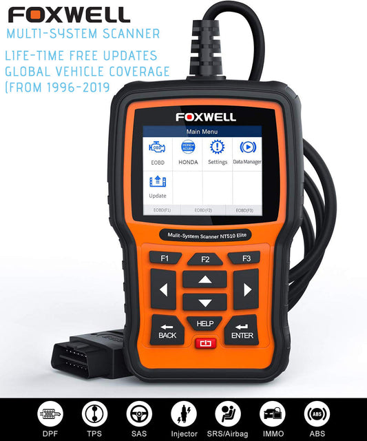 FOXWELL NT510 Full System OBD2 Auto Fault Code Reader Reset Diagnostic Scan Tool Fits CHRYSLER