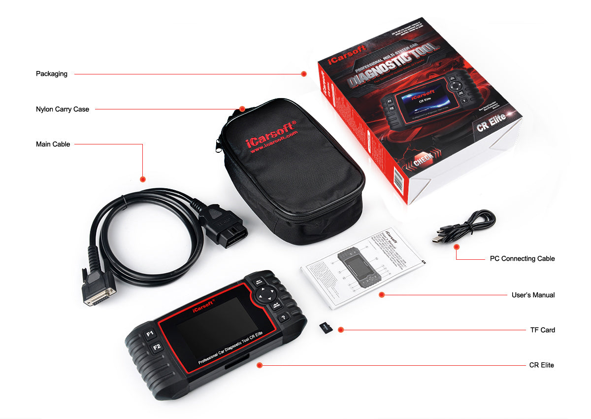 ICARSOFT CR Elite Professional Multi-brand Multi-system Car Diagnostic Tools