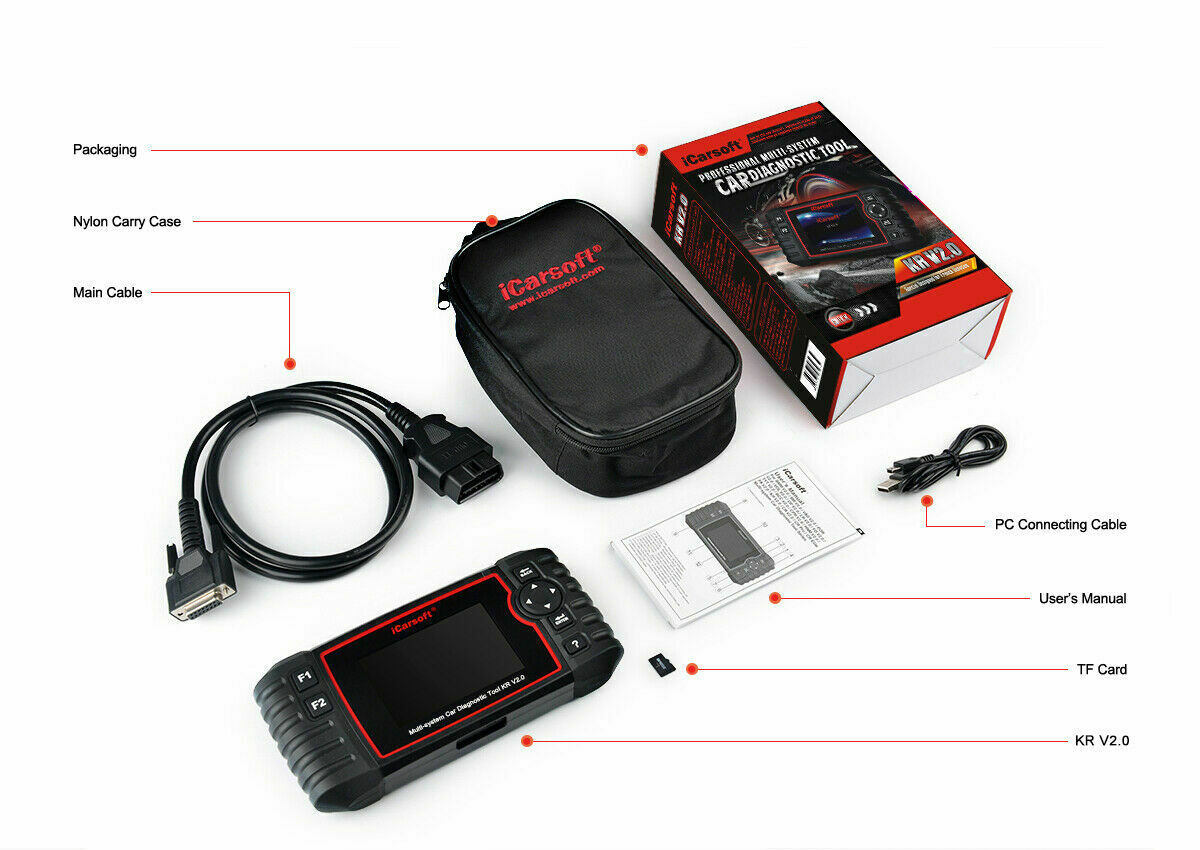 ICARSOFT KR V2.0 OBDII ENGINE DIAGNOSTIC CODE SCAN FOR KIA HYUNDAI DAEWOO - Auto Lines Australia